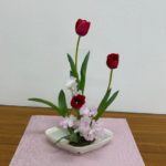 2025/1/25　いけばなの体験に来たお子さまの体験作品